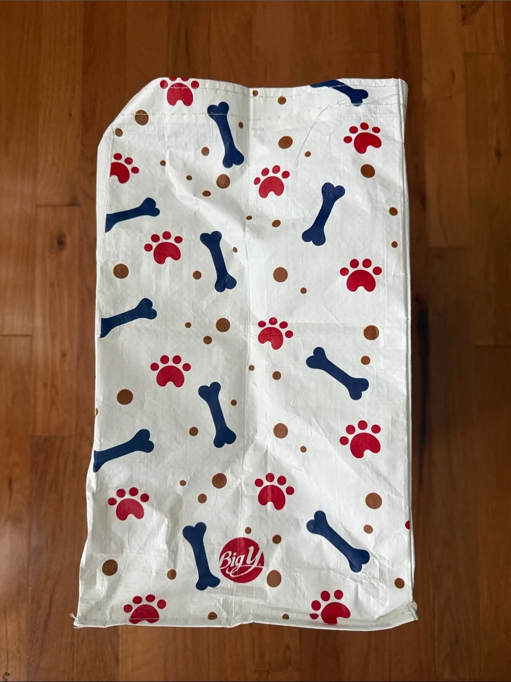 Big Y 4th of July Patriotic Dog Tote Bag with Red  Handles